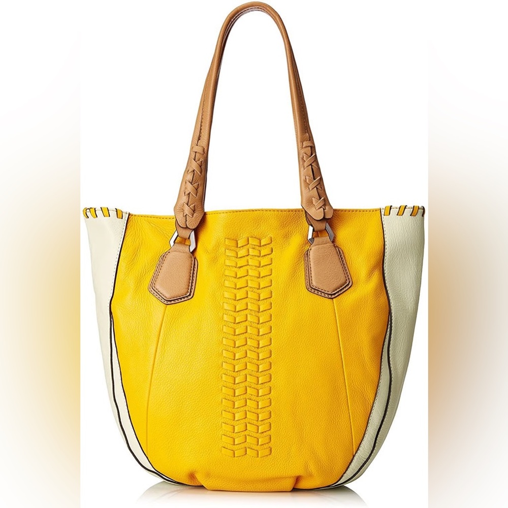Oryany Pebbled Leather Color-Block Tote